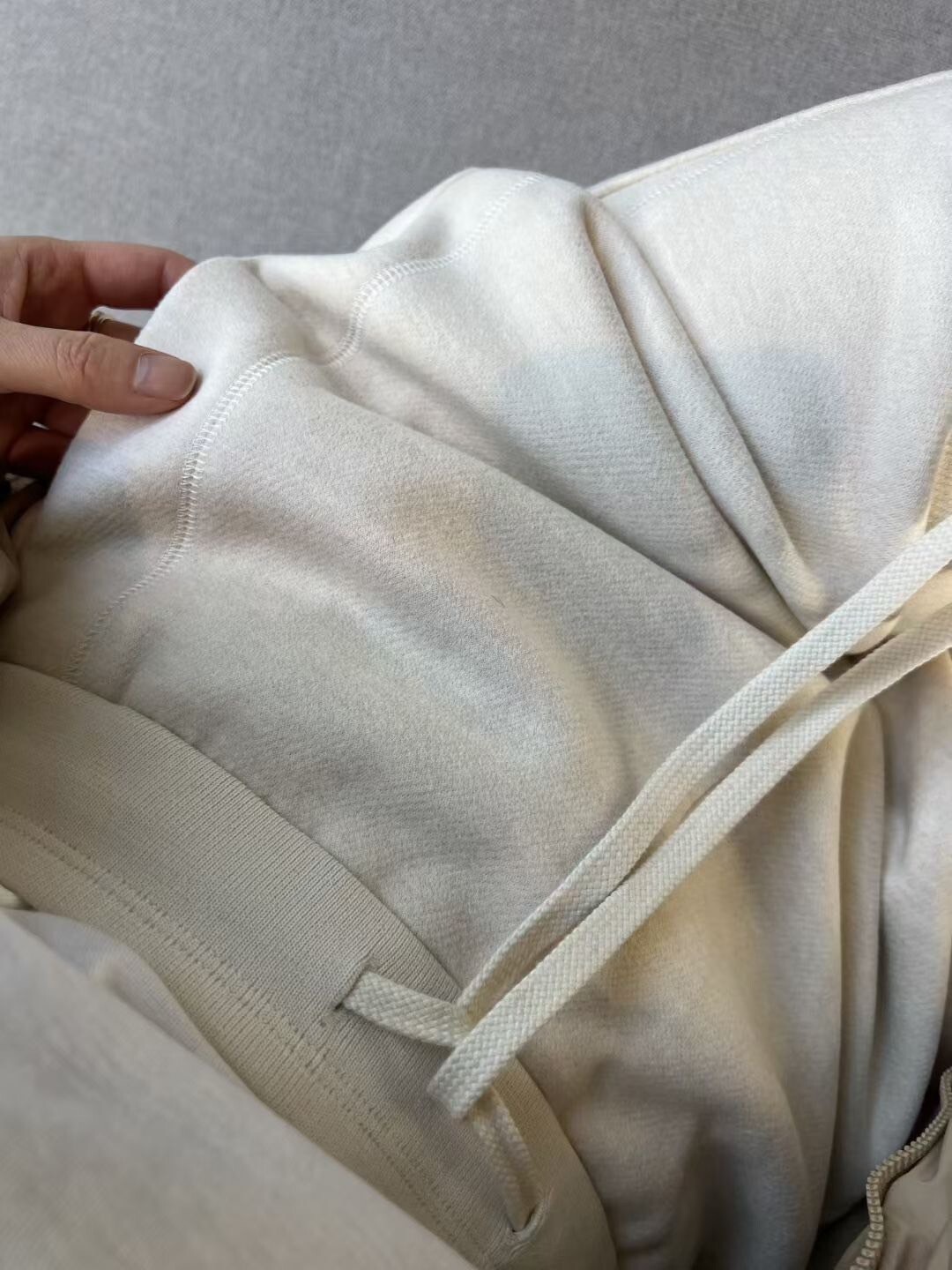 鬆緊腰綁帶內磨毛直筒休閒褲長褲-F / 2色