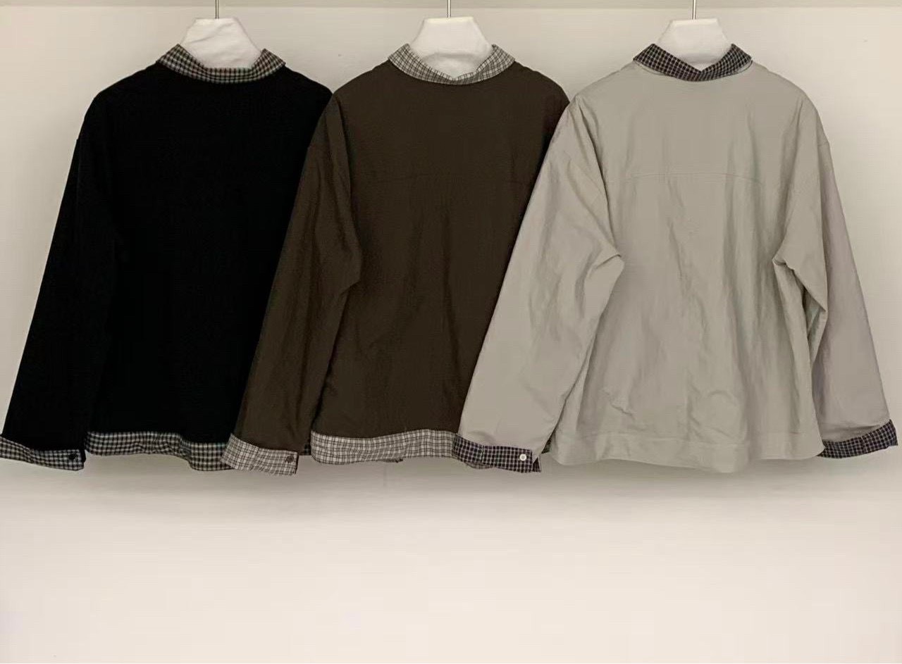 050883 正反兩穿翻領外套 - 2 colors