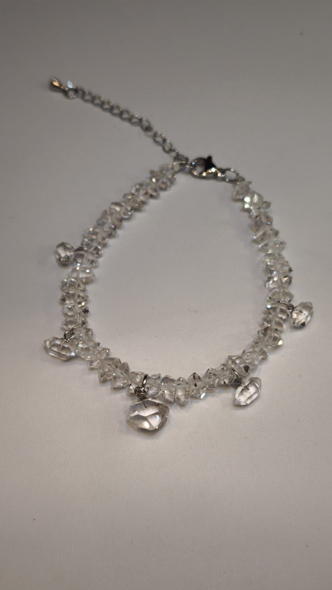 0202CT05-水晶飾物CT- 卓娜獨家款 5星白閃靈鑽手鍊 (C5)