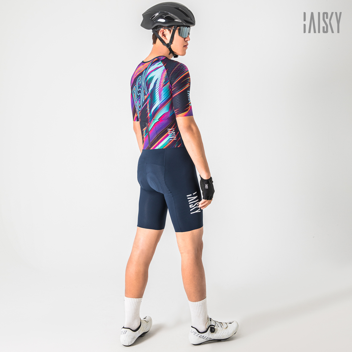 ITT男款短袖連體衣 霓光 紫