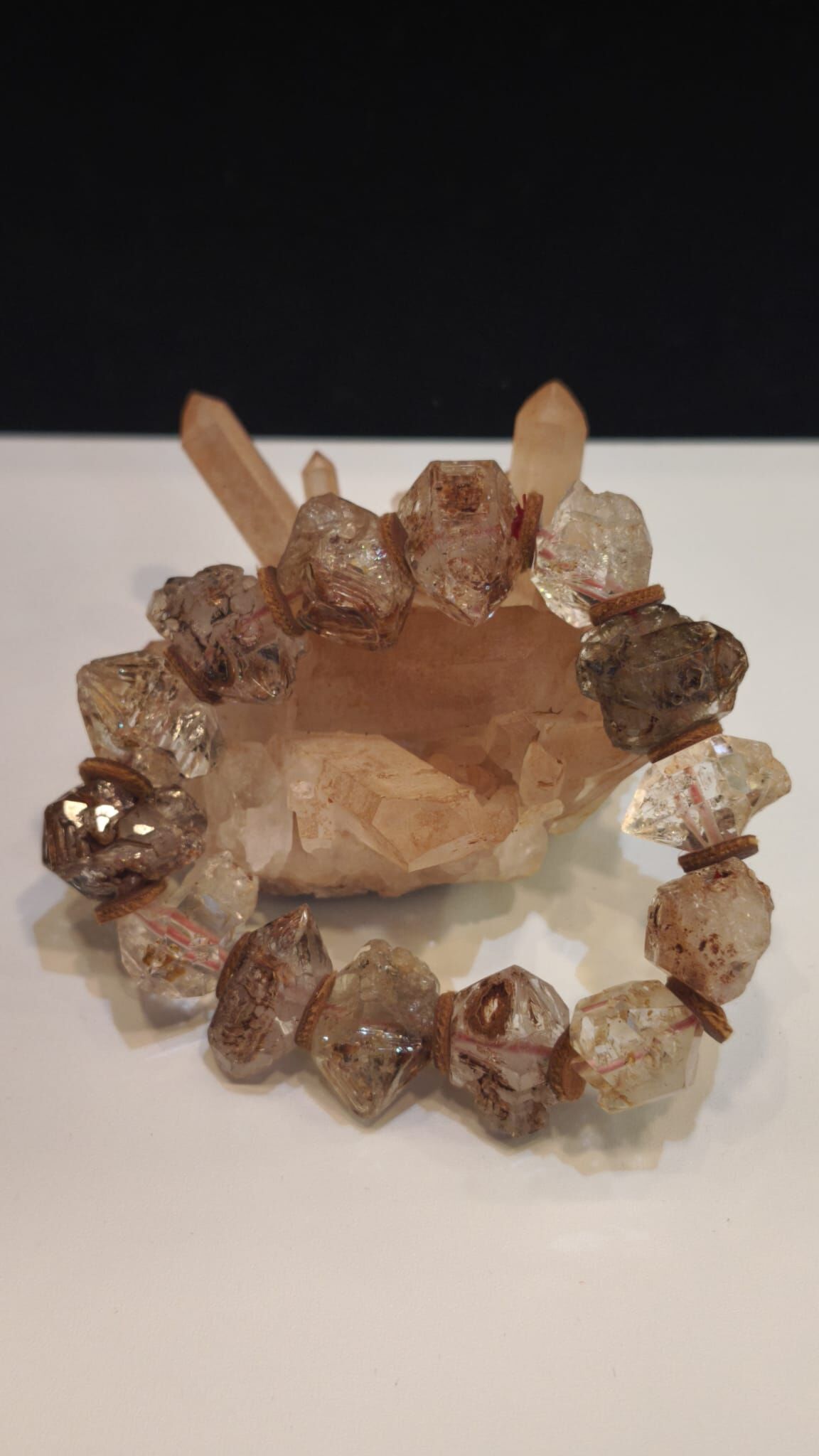 0202CT08-水晶飾物CT- 紅泥油膽閃靈手串 (C8)