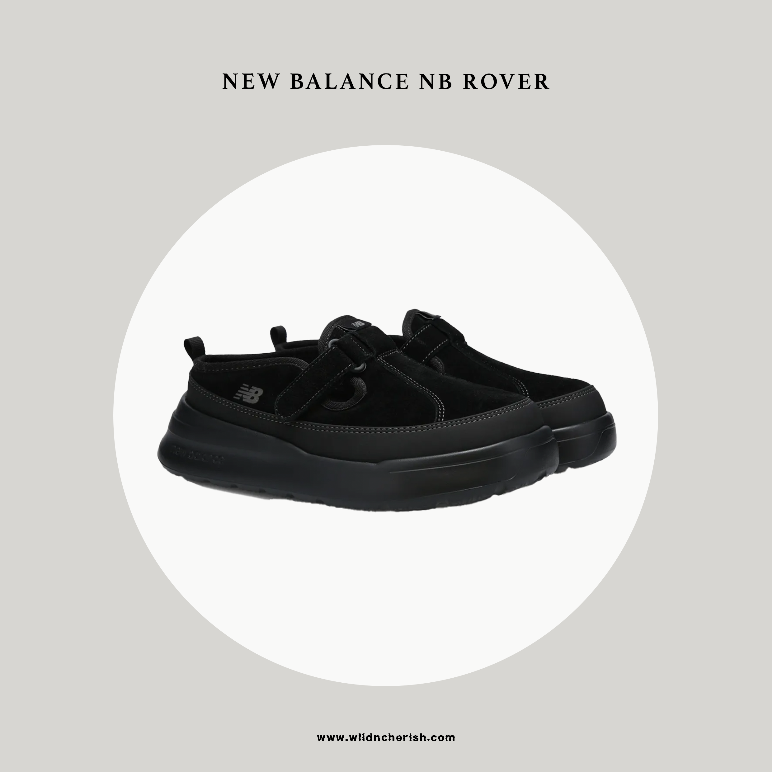 預訂 | New Balance NB Rover 黑色 韓國限定 厚底 半拖
