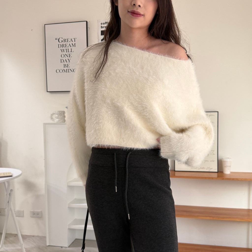 簡約短版水貂毛上衣  5044