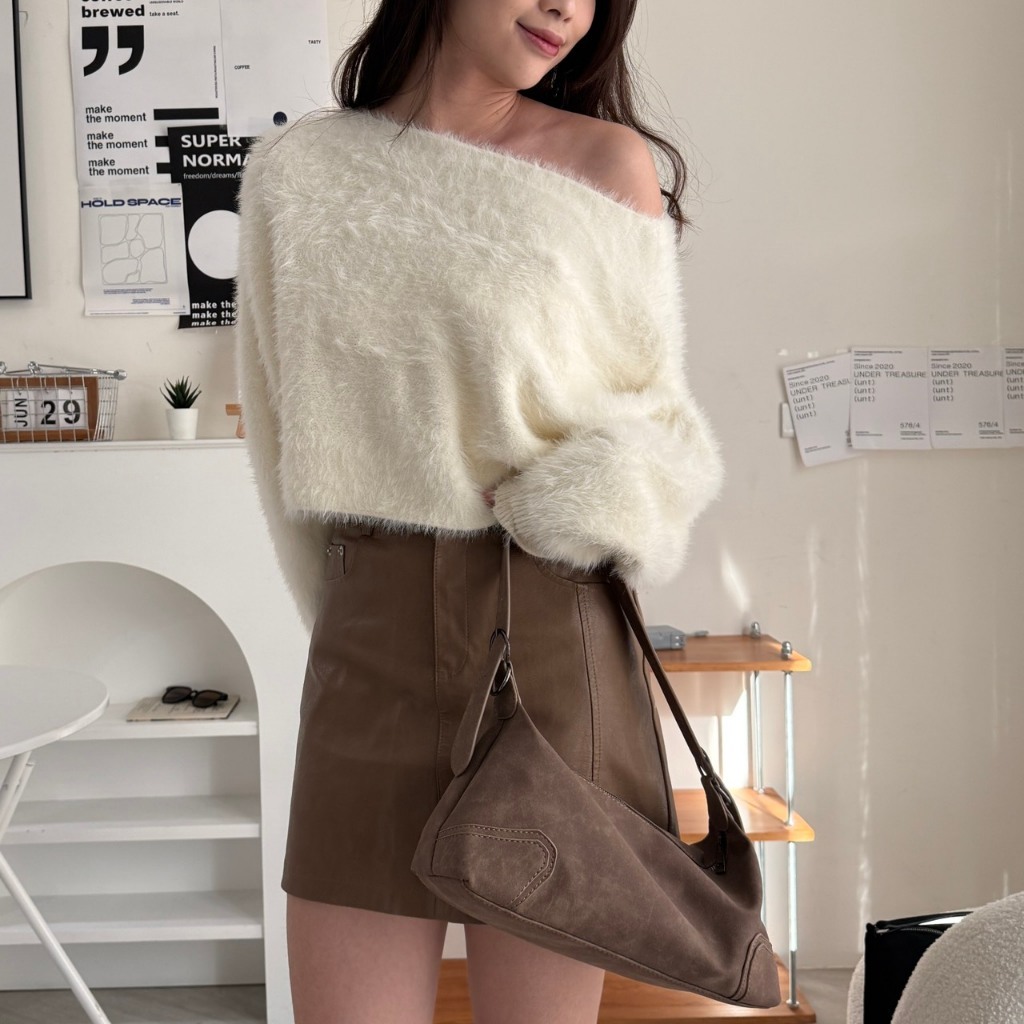 簡約短版水貂毛上衣  5044