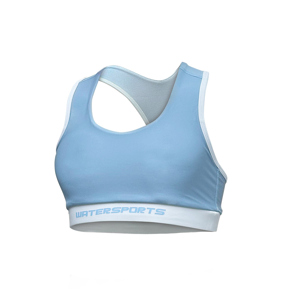 Dive Swim Bra Top - Light Blue/White