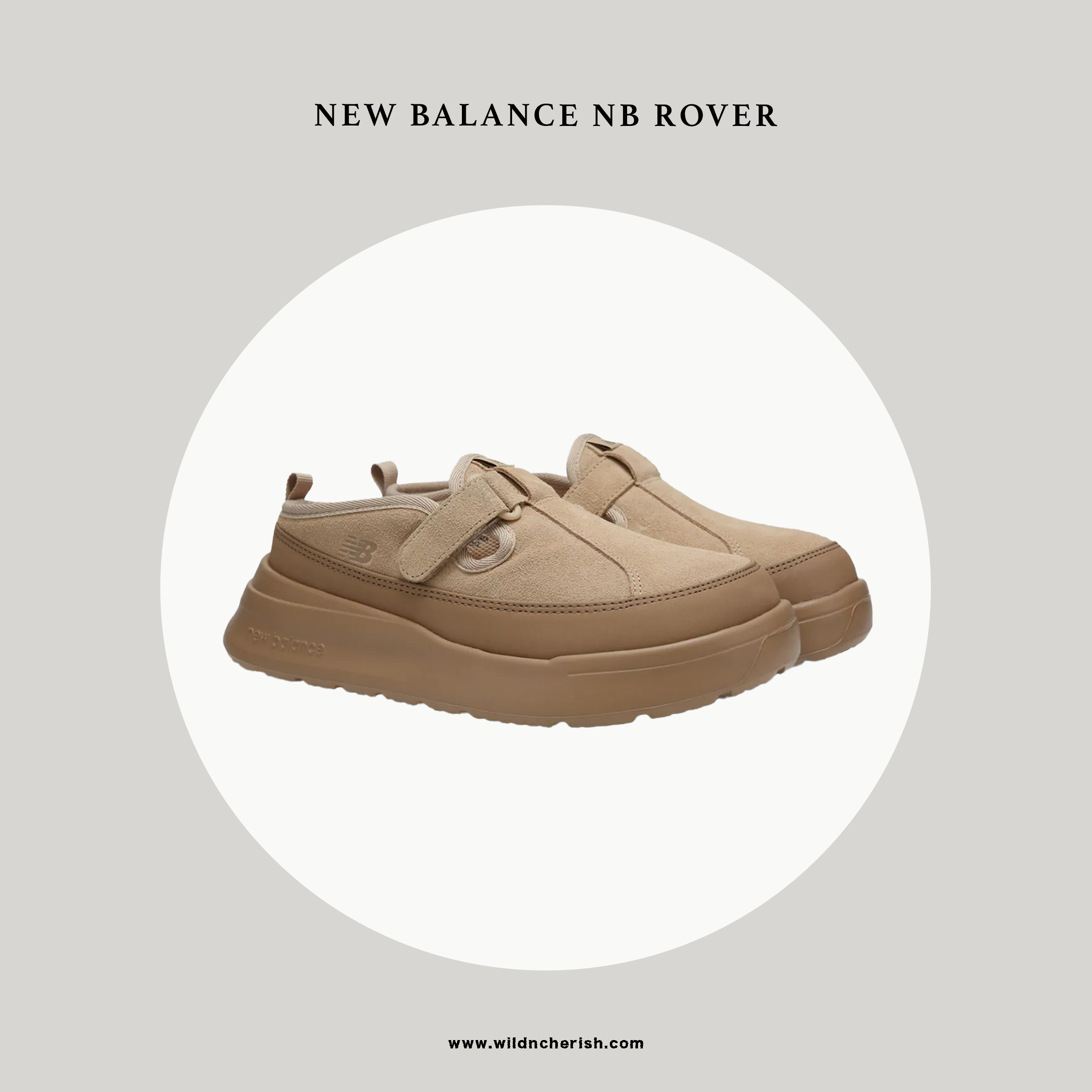 預訂 | New Balance NB Rover 奶茶色 韓國限定 厚底 半拖