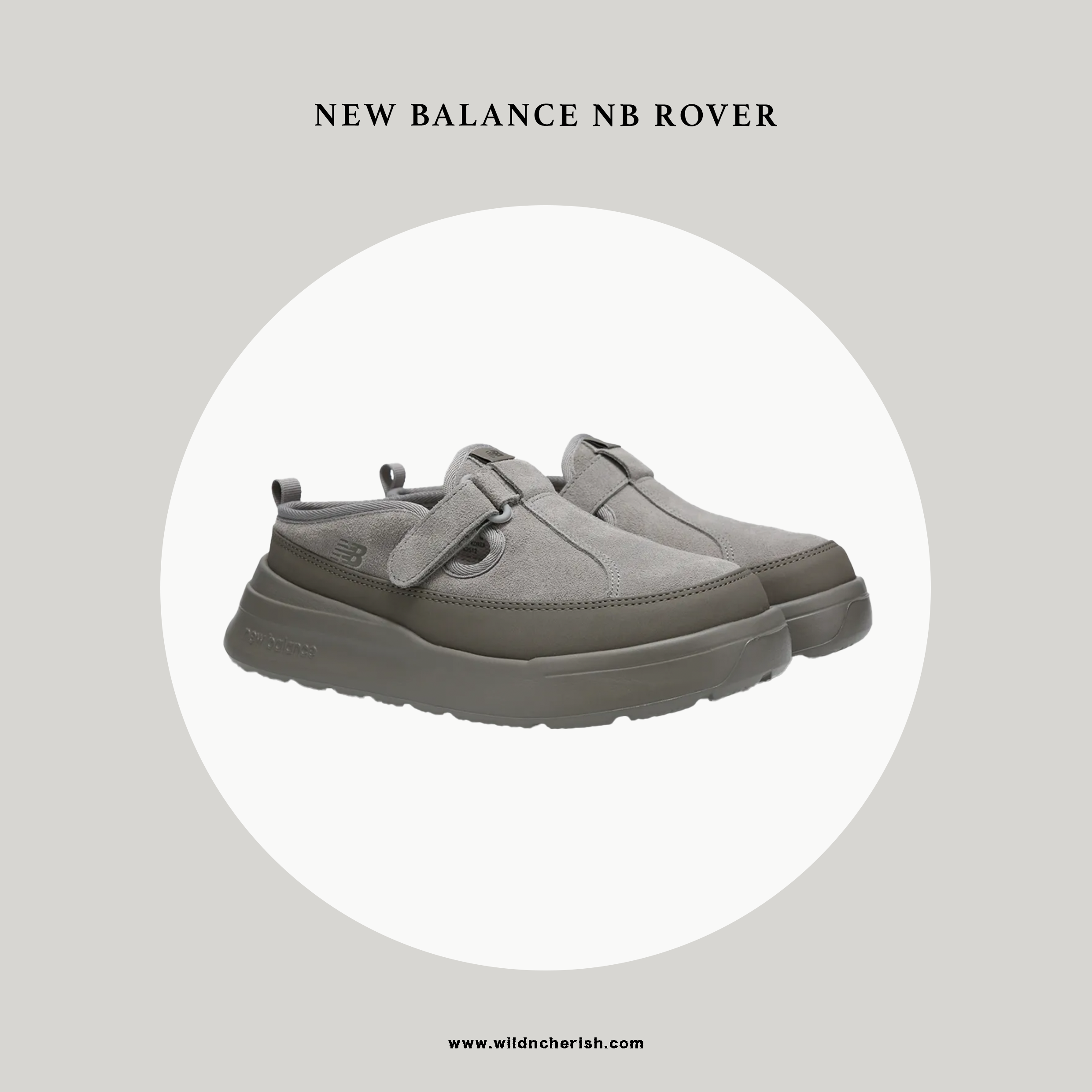 預訂 | New Balance NB Rover 灰色 韓國限定 厚底 半拖
