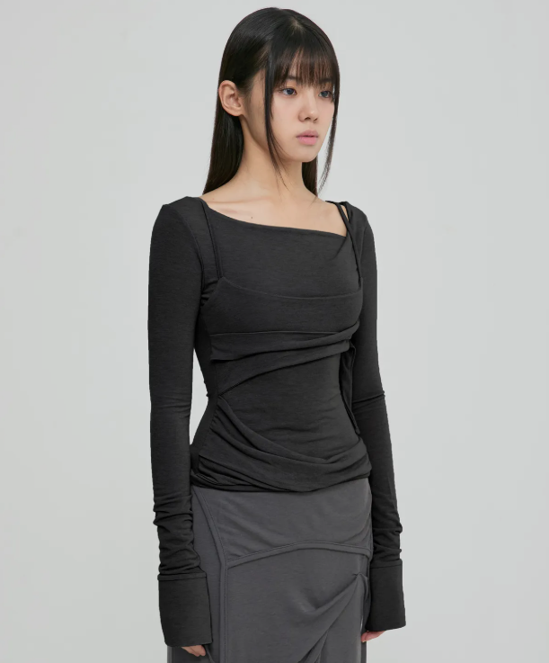 FLARE UP多層次設計感 長袖 上衣(4色)