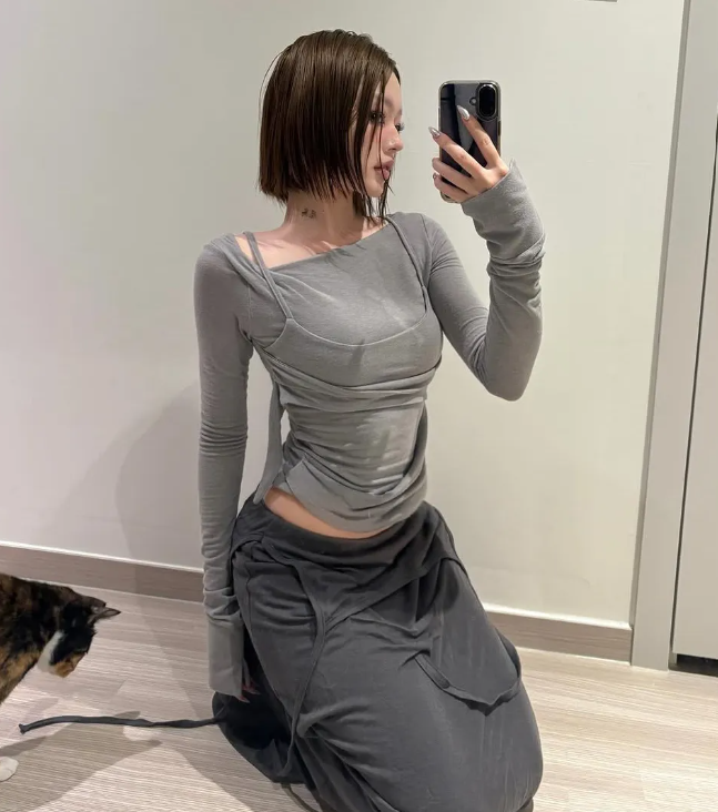 FLARE UP多層次設計感 長袖 上衣(4色)