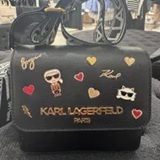 [S] KARL LAGERFELD BLK/GOLD L5GE91EC ANNETTE CROSSBODY, 198913893311 (SKL1454)