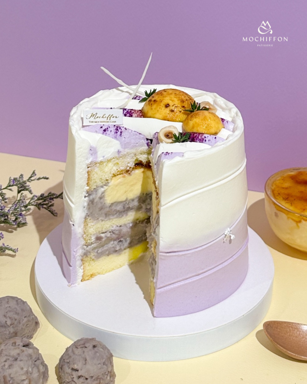 6 INCHES TARO CRÈME BRÛLÈE