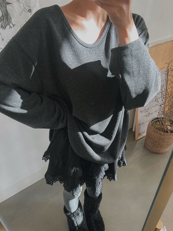 ᴴᴼᵀ ▸▸店長推薦◃◃ 秋冬新款/下圓弧內刷毛上衣 MANIFEST正韓🇰🇷