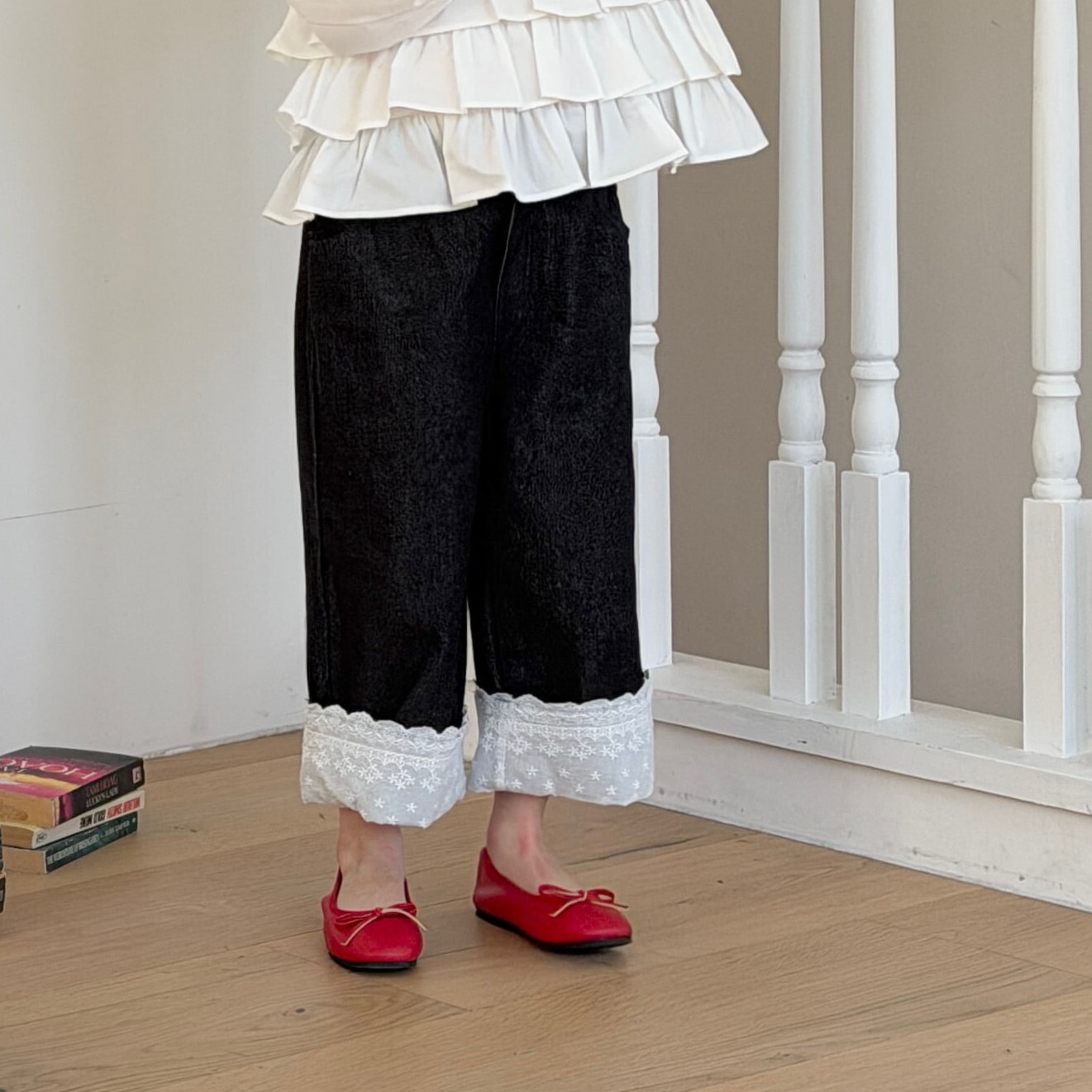 90-130 布蕾心型口袋牛仔褲