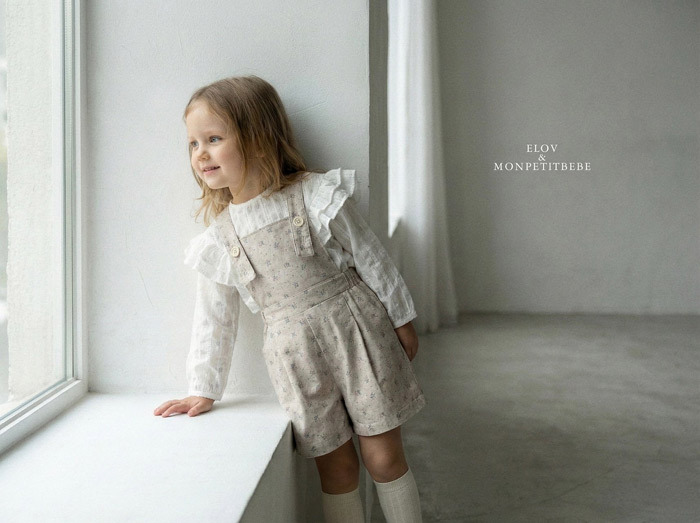 正韓春Monpetitbebe 兩色碎花吊帶褲