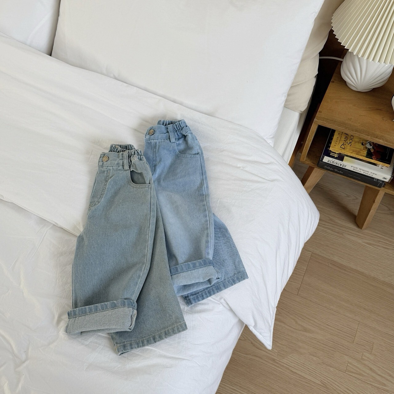 90-130 復古刷色直筒牛仔褲 2色