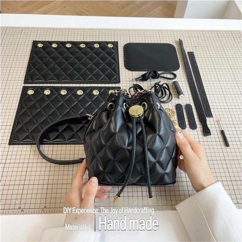 水桶菱格斜孭袋（材料包）