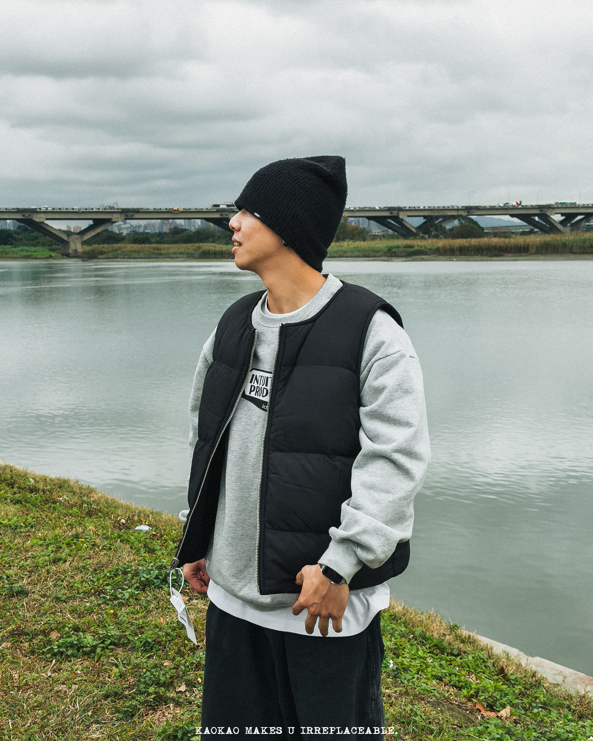 INNERSECT 三生萬物 素面鋪棉拉鍊背心 雙面穿 男女同款【INN24FWTVT158】