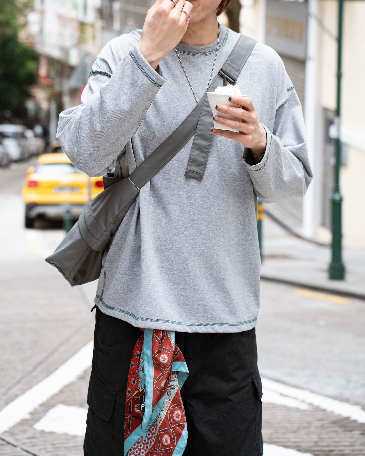 mocT｜PLATING JERSEY CREW NECK L/S Big TEE
