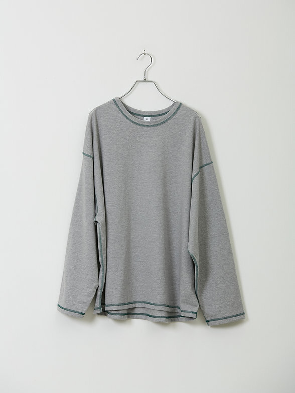 mocT｜PLATING JERSEY CREW NECK L/S Big TEE