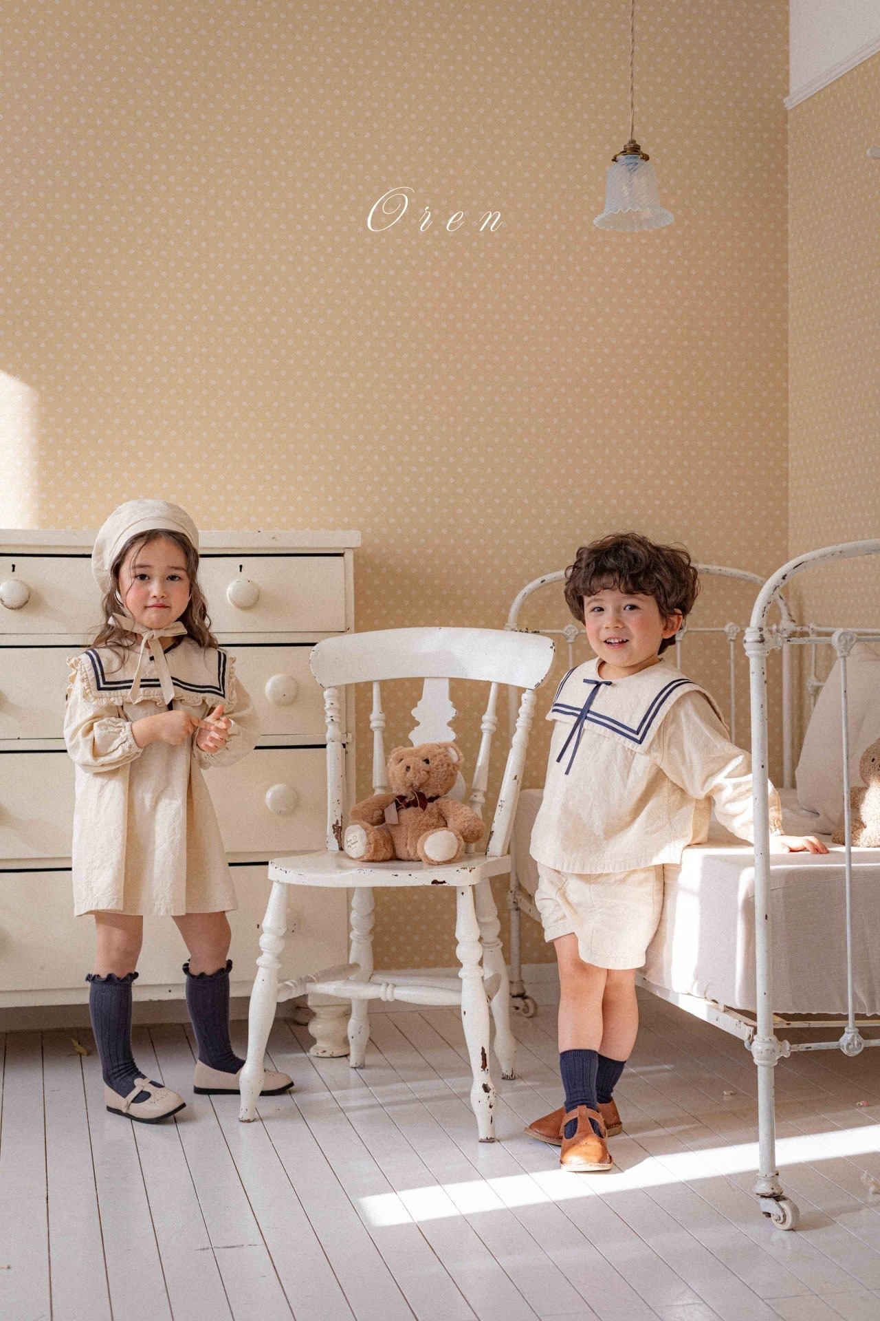 Oren Milk Sailor Suit｜One-piece｜Set