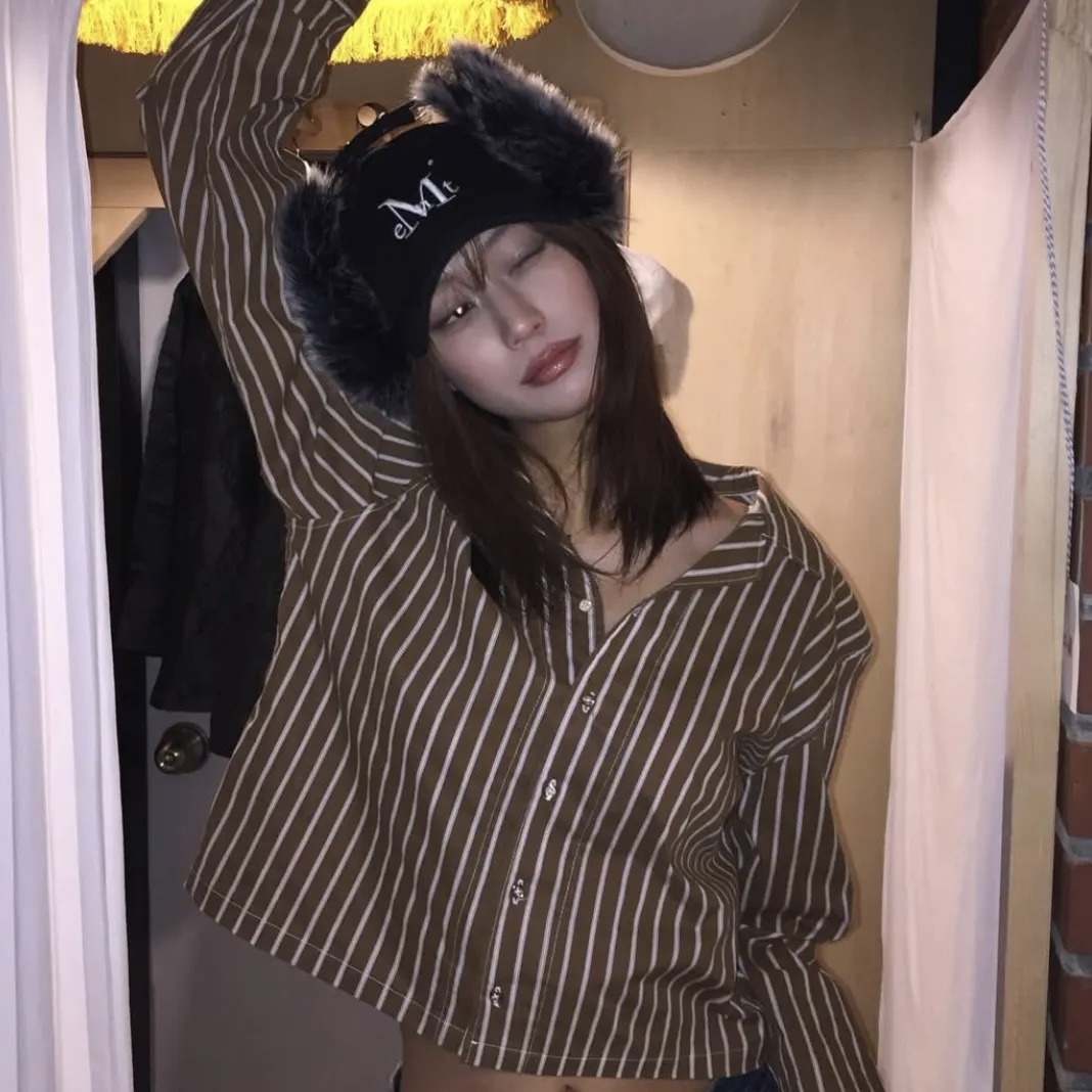 MUCENT 全黑 護耳飛行帽 帽子 保暖 秋冬配件 韓國代購