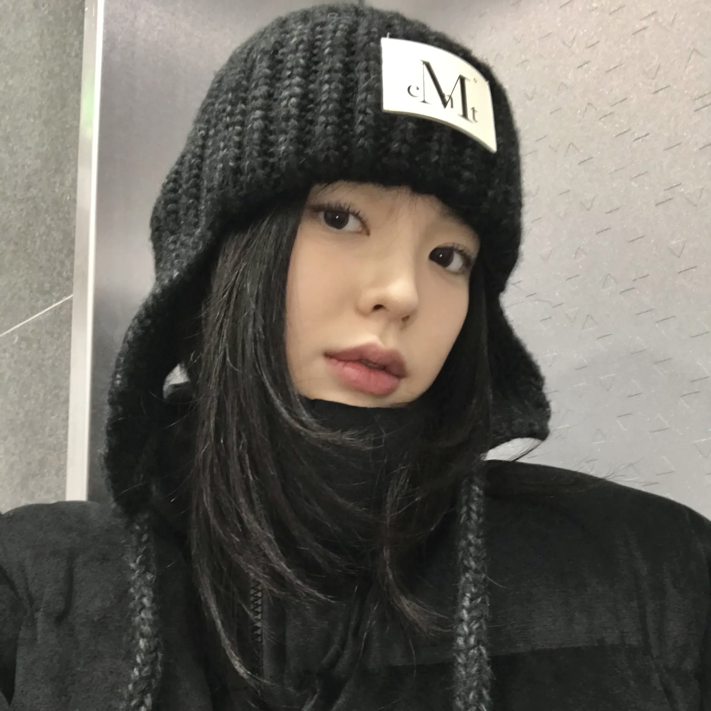 MUCENT 針織 士兵帽 綁帶 護耳 保暖 秋冬配件 韓國代購 三色 中性款