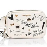 [S] KARL LAGERFELD WINTER WHITE/SILVER L4GE99BJ-W2V MAYBELLE CHOUPETTE CROSSBODY, 198913915617 (SKL1455)