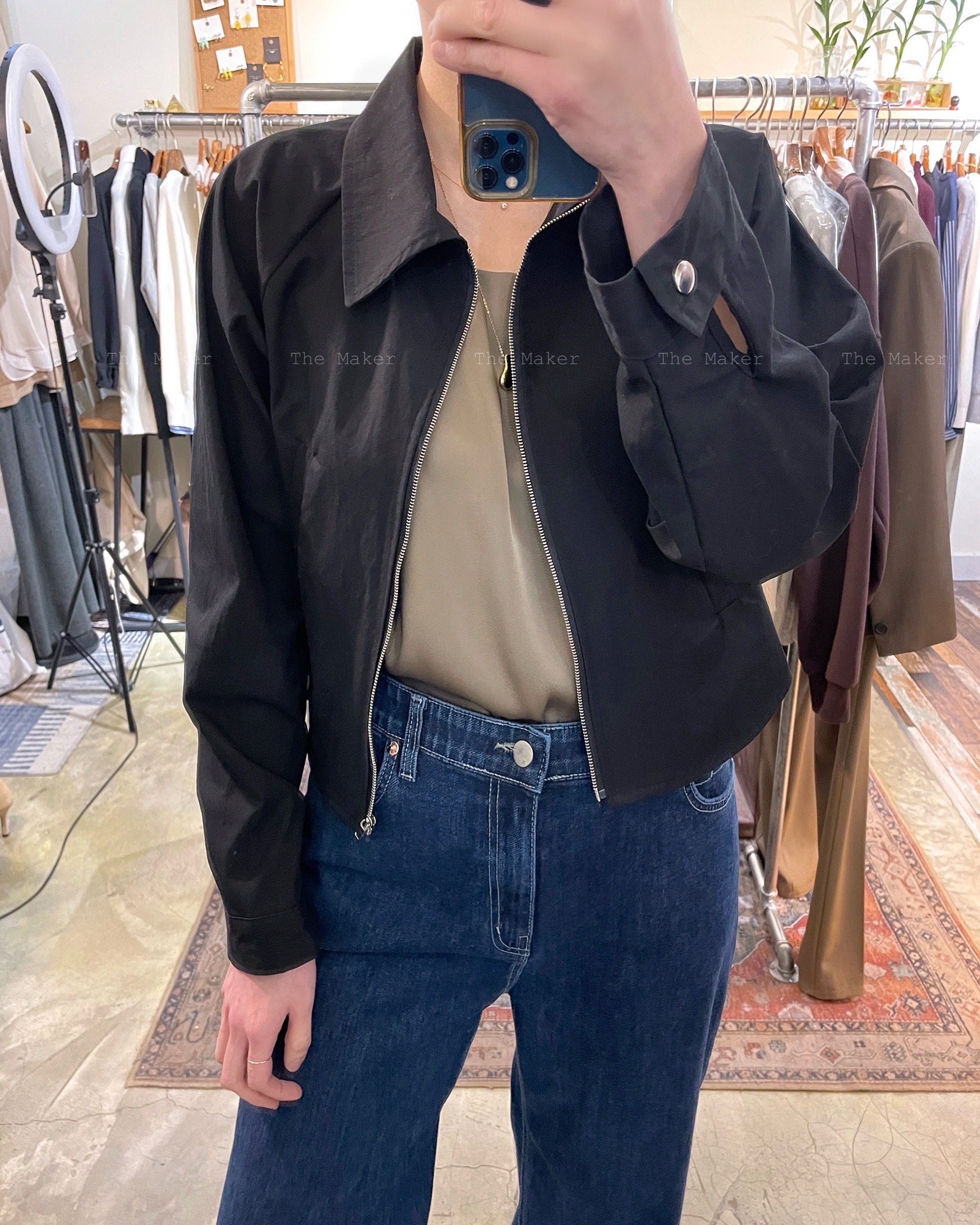 🖤 幹練感立體Zip up Jacket 🩶