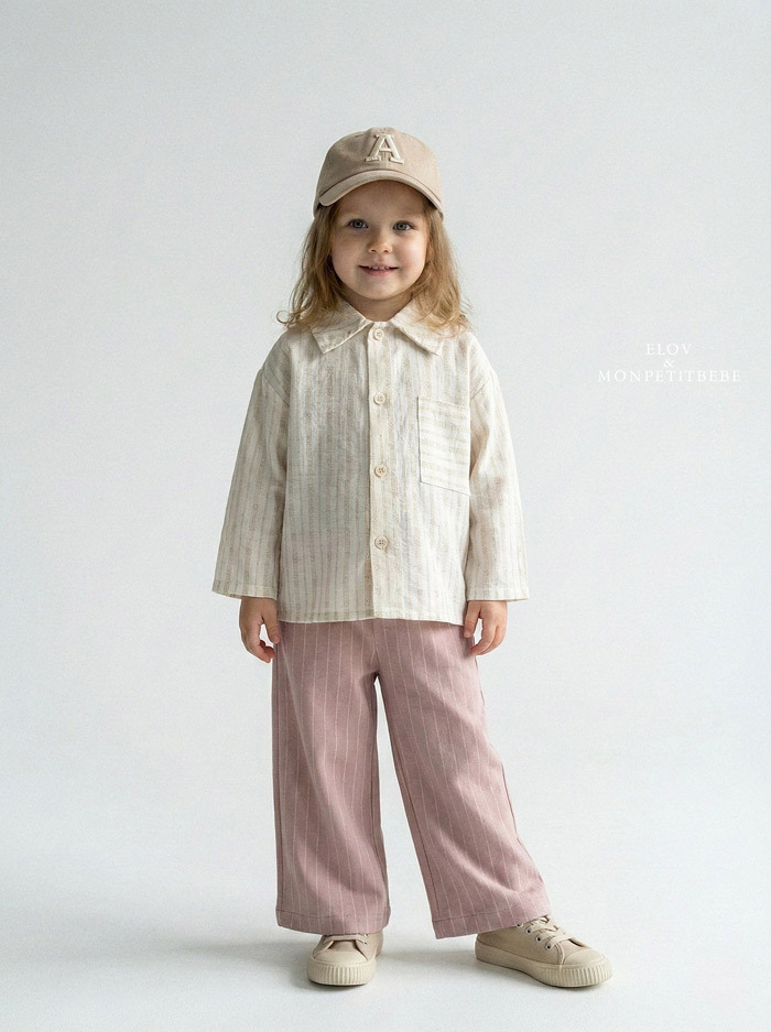 正韓春Monpetitbebe 兩色復古花苞直條褲