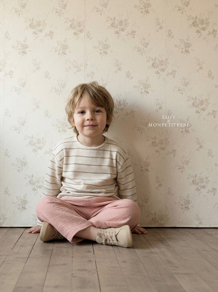 正韓春Monpetitbebe 兩色日系細條紋上衣