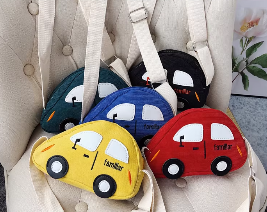 任選兩件$300【H0296】小汽車個性單肩包