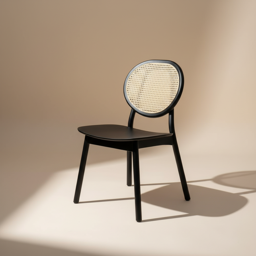 Bertha︱藤網編織白蠟木單椅︱鐵刀色