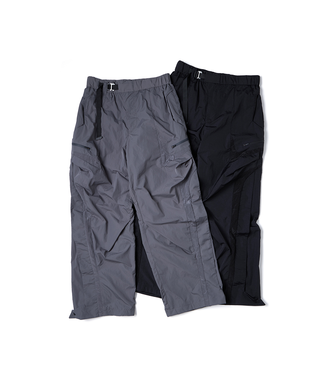 nozzle quiz®｜Explorer Boot-Cut Trousers (Black/Iron)