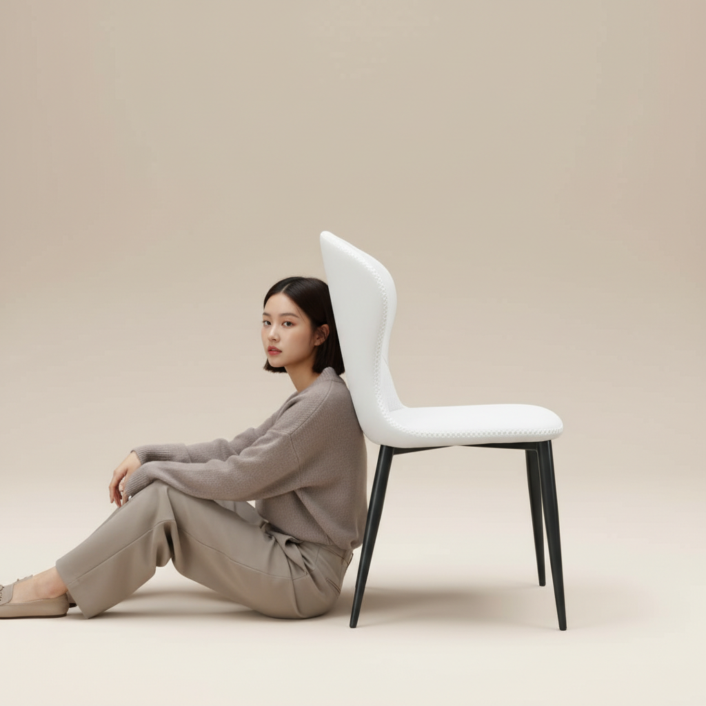 萊恩︱菱格網紋︱時尚高背餐椅