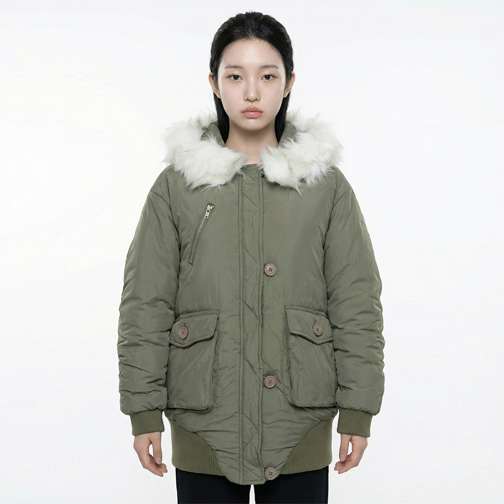 長版連帽羽絨外套 (-50%)