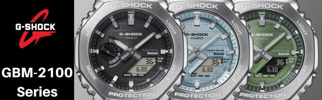 Casio G-Shock CasiOak GBM-2100 Series Bluetooth Solar Metal-clad-Men's Watch