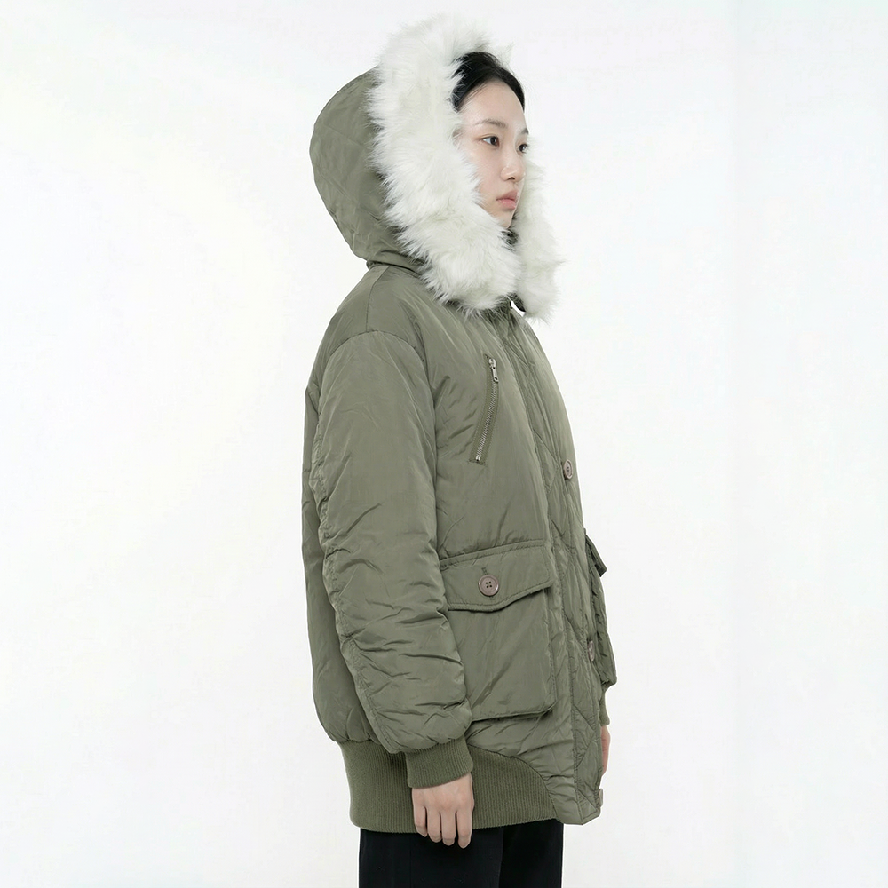 長版連帽羽絨外套 (-50%)