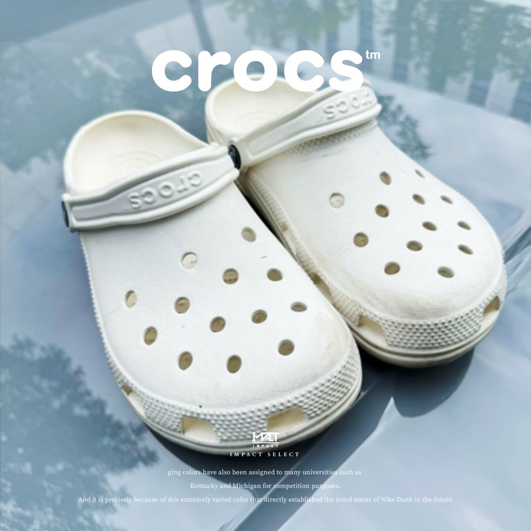 Crocs 洞洞鞋 經典款 百搭 魚骨白 淺霧灰 兩色