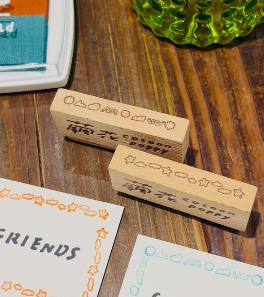 繭花．長型印章 共兩款