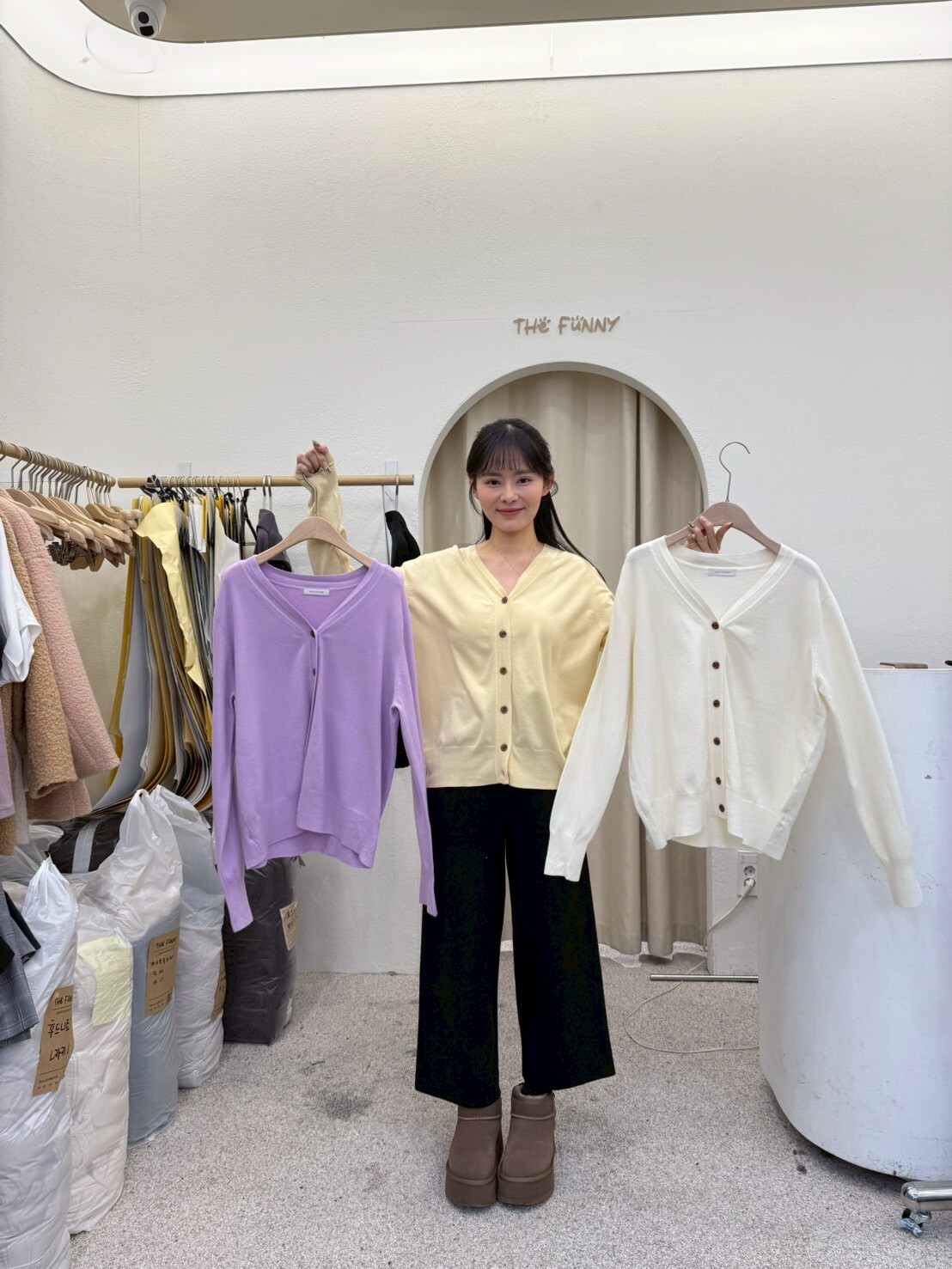 FP5416 木扣寬鬆針織外套 *特價* (優惠碼同充值購物金不適用)