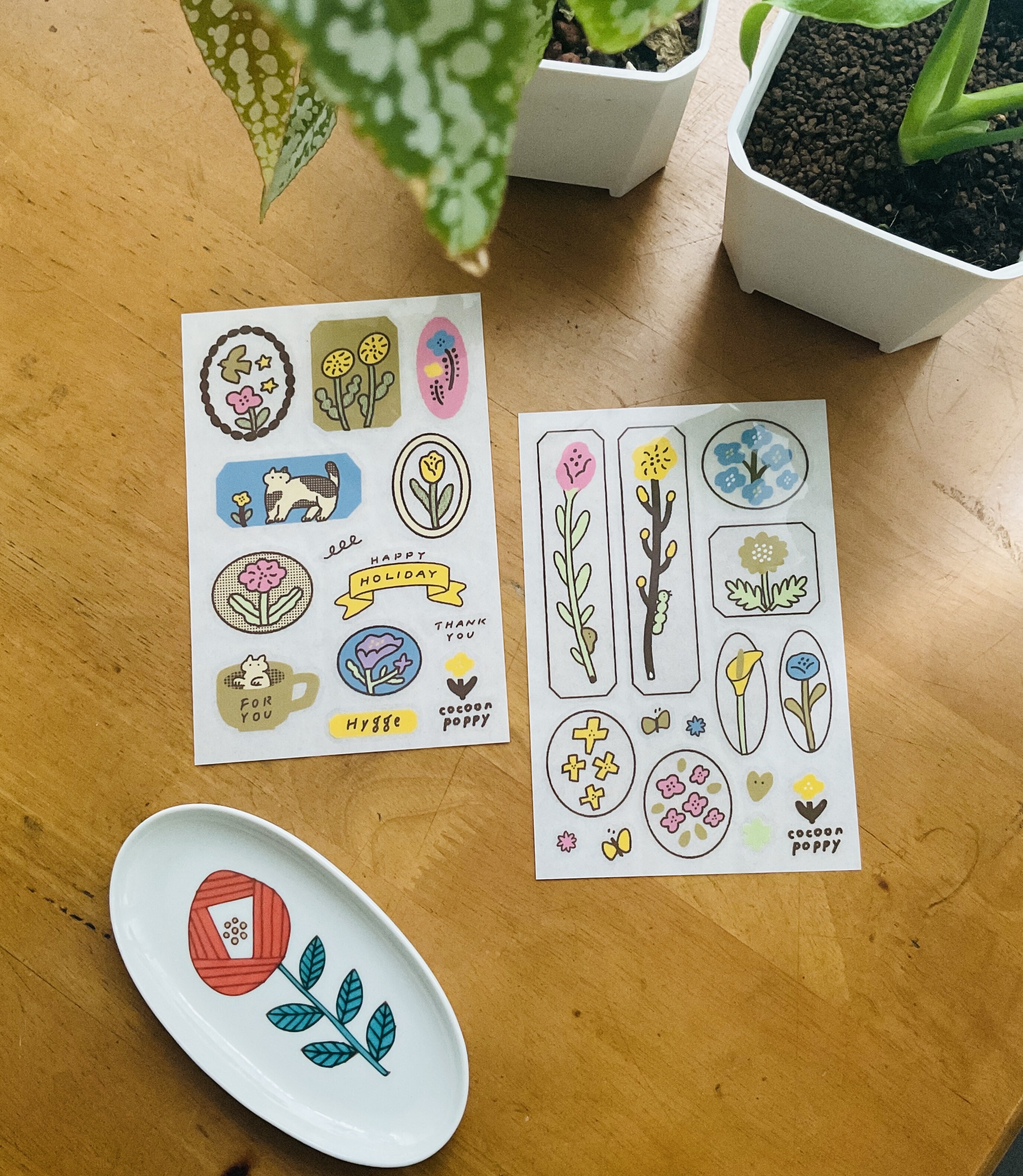 繭花．轉印貼紙 共三款