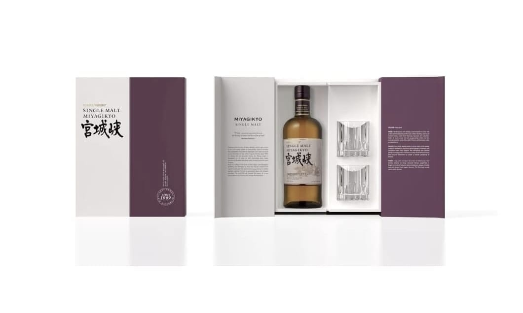 宮城峽連雙杯限量版禮盒裝 Miyagikyo single malt Whisky gift set 700ml