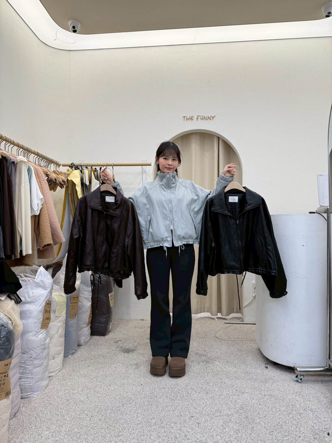 FP5310 高級寬松羊羔皮質感PU外套