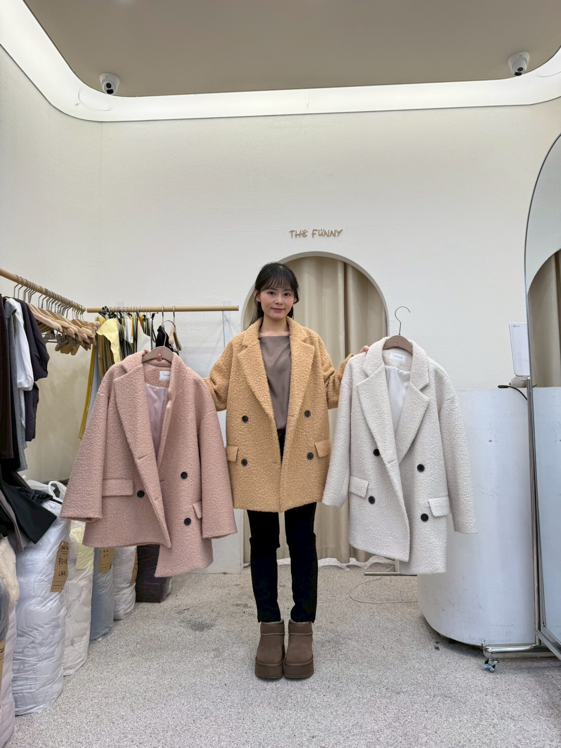 FP5424 捲捲羊毛長板西裝大衣 *特價* (優惠碼同充值購物金不適用)