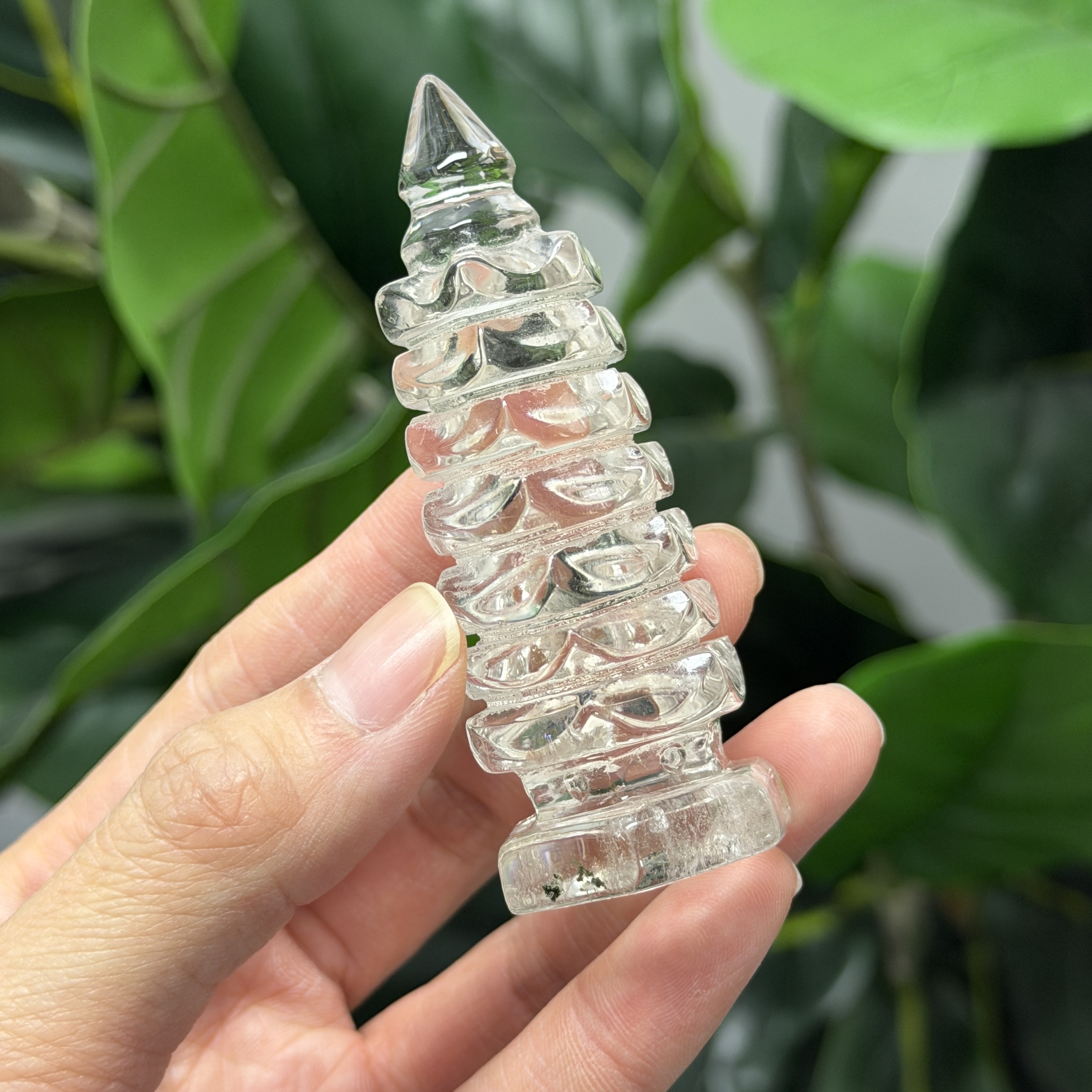 白水晶文昌塔 7.8cm WQ1661