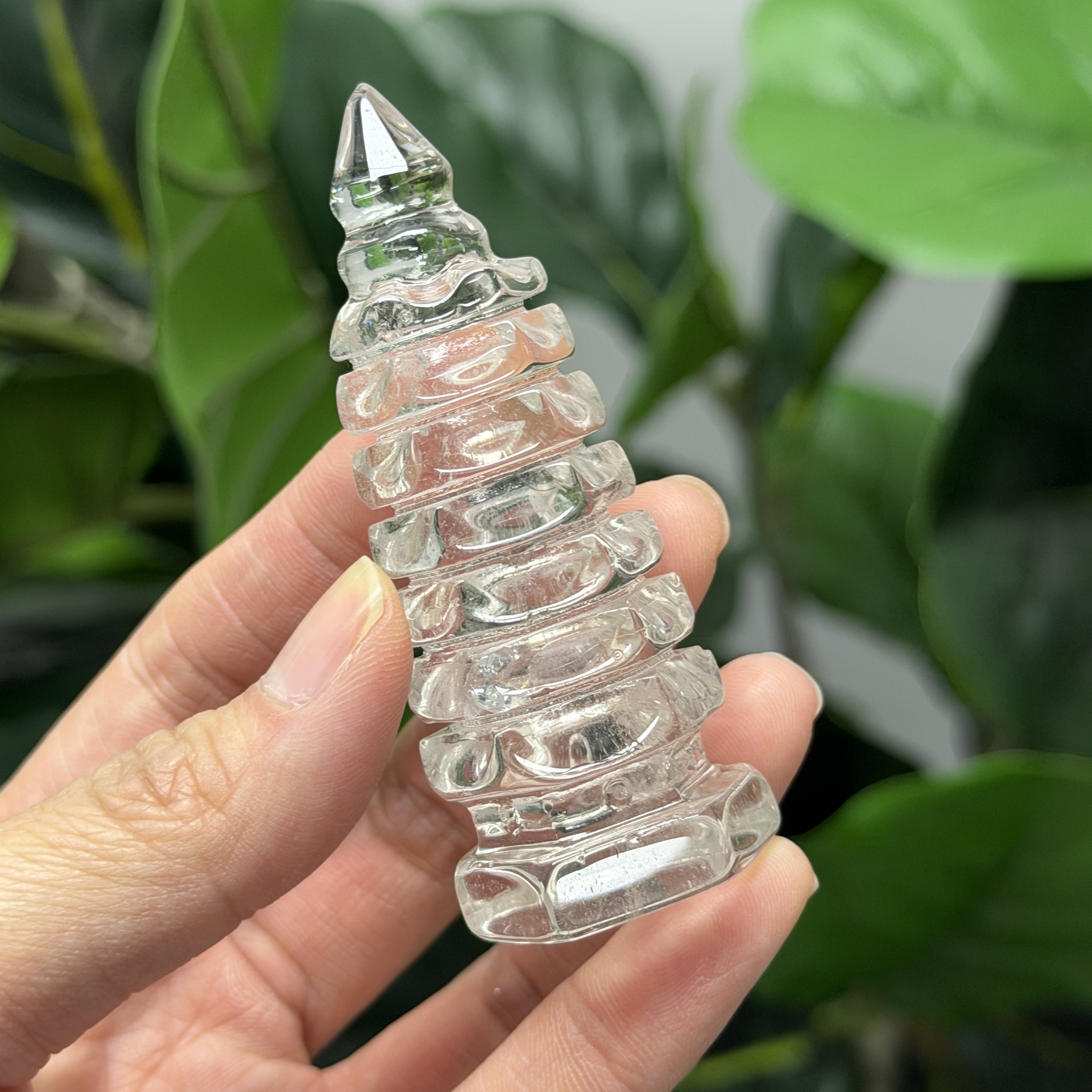 白水晶文昌塔 7.4cm WQ1660