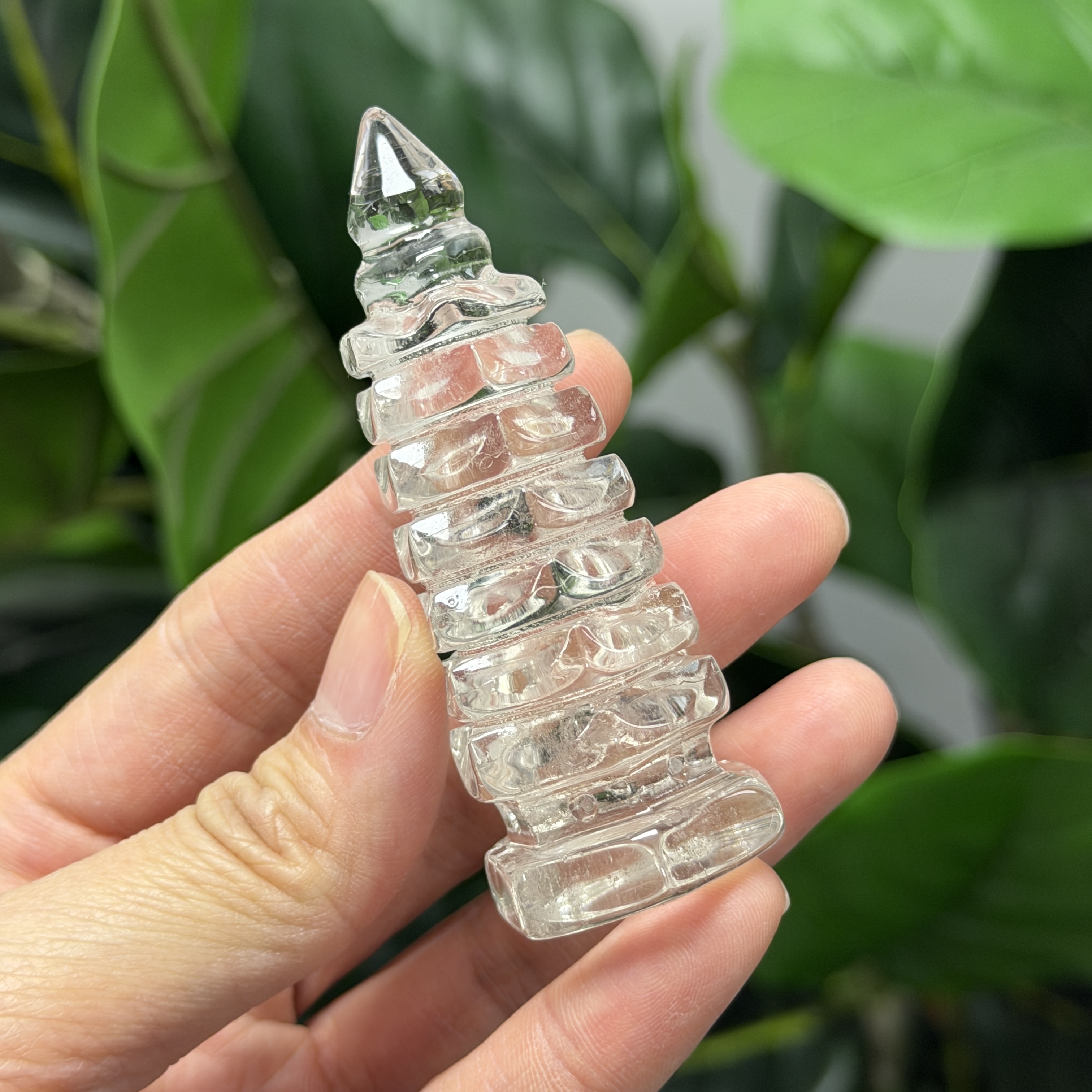 白水晶文昌塔 7.4cm WQ1660