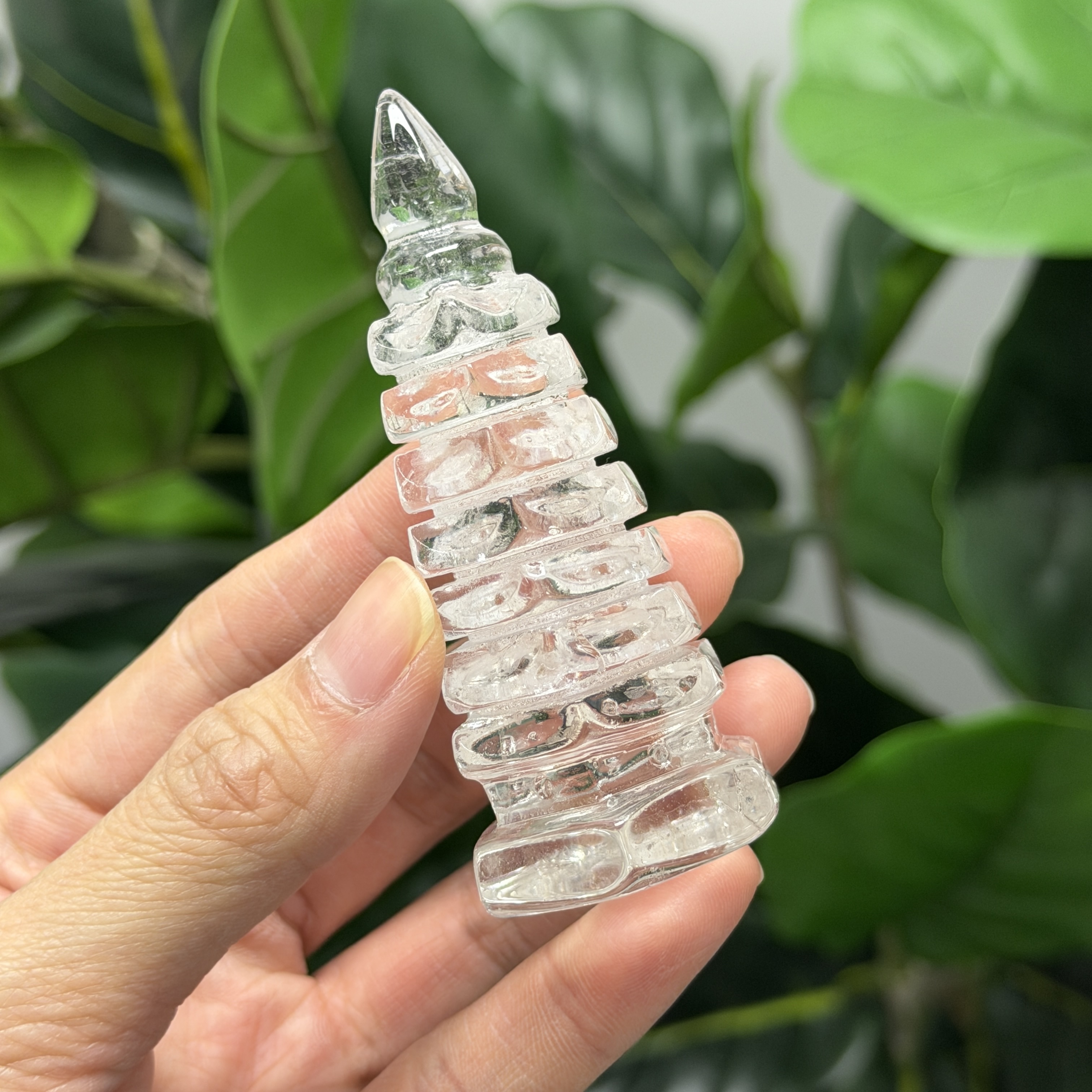 白水晶文昌塔 8.3cm WQ1659