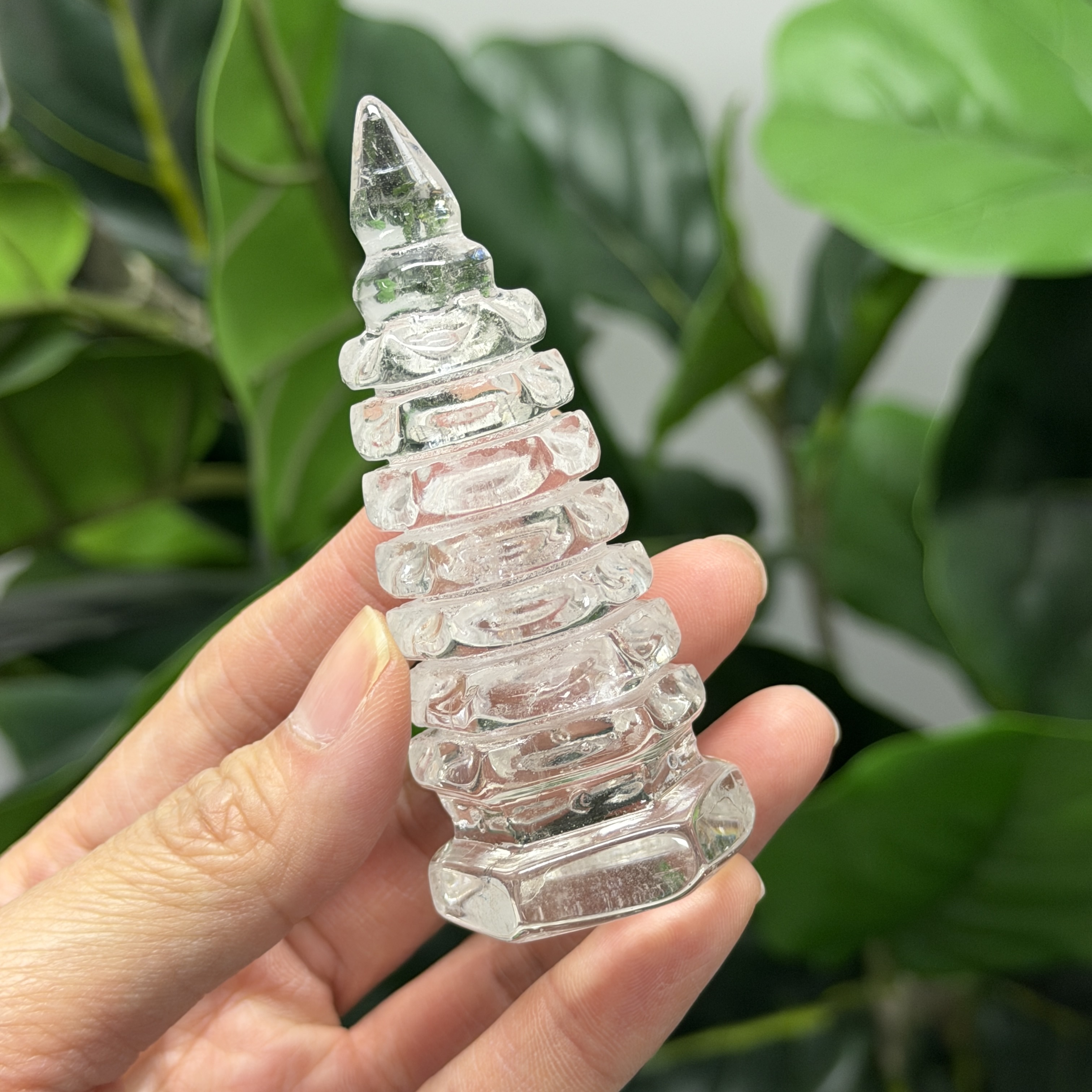 白水晶文昌塔 8.3cm WQ1659