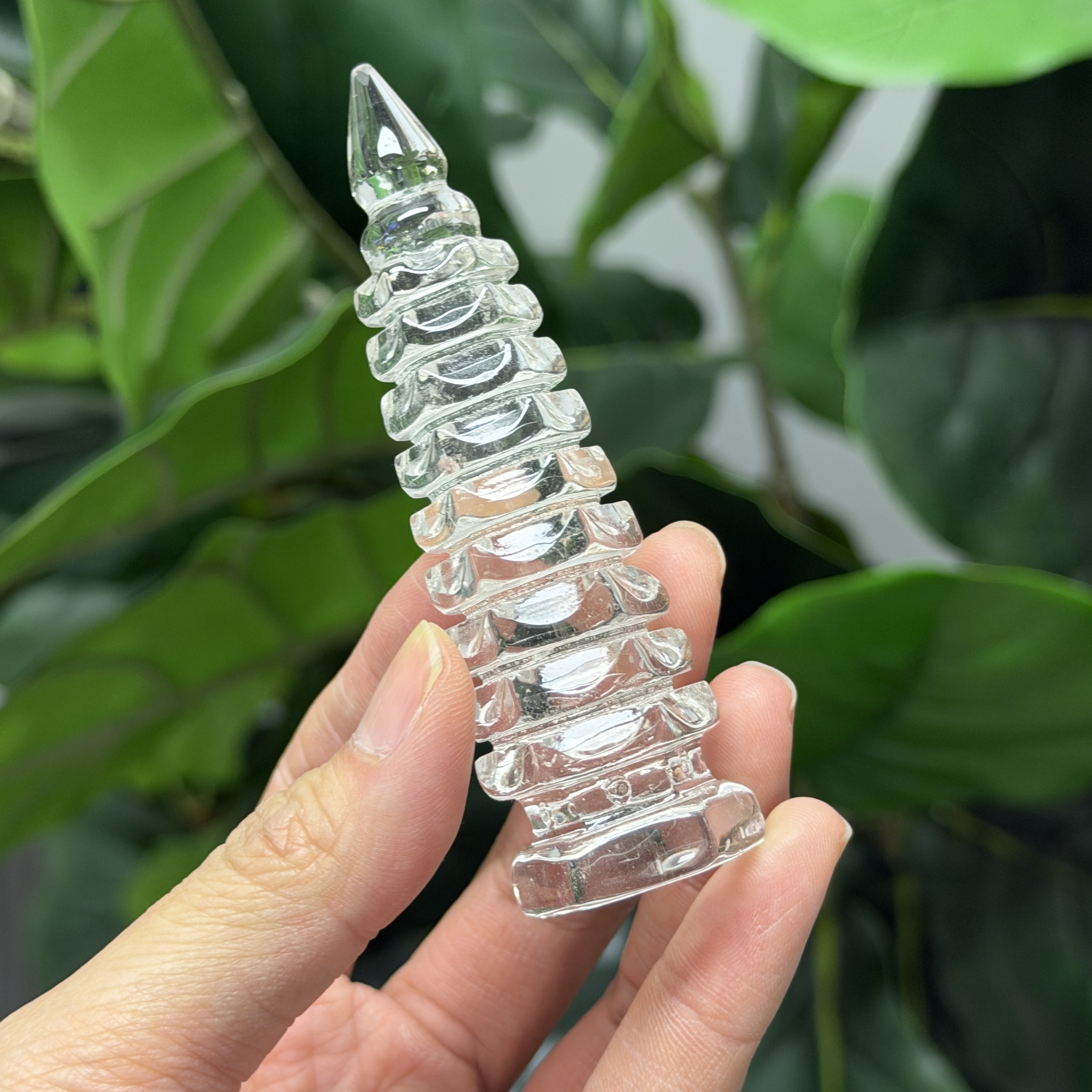 白水晶文昌塔 9cm WQ1658